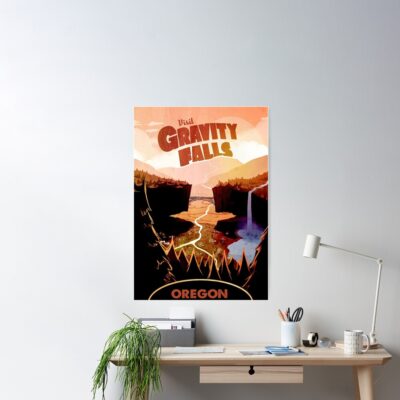 Vintage Gravity Falls Oregon Poster Poster Poster Official Gravity Falls Merch