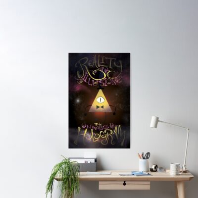 Reality Is An Illusion - Bill Cipher Poster Official Gravity Falls Merch