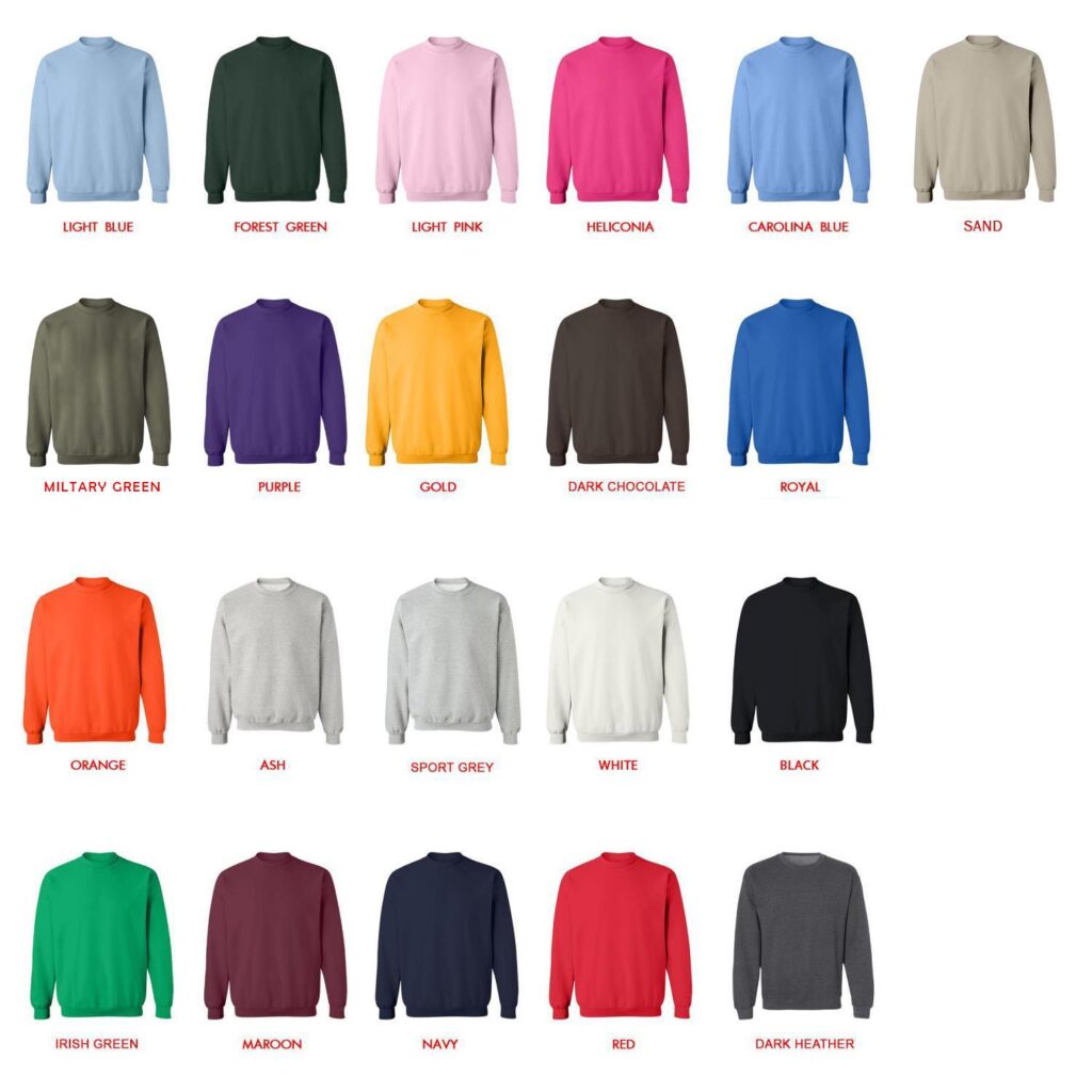 sweatshirt color chart - Gravity Falls Store