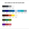 tank top color chart - Gravity Falls Store