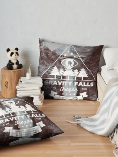 Visit Gravity Falls, Oregon! Throw Pillow Official Gravity Falls Merch