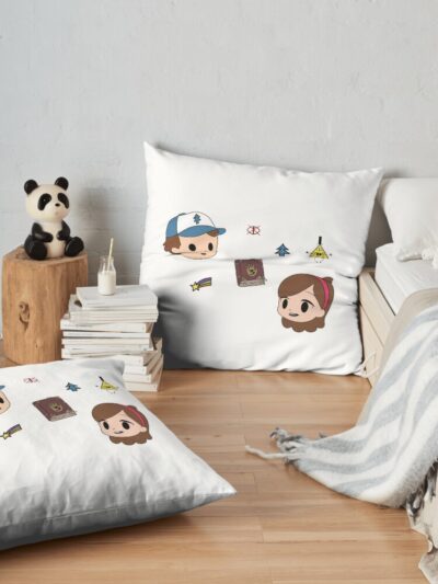 Gravity Falls Chibi Throw Pillow Official Gravity Falls Merch