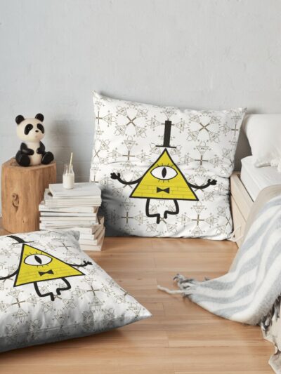 Bill Pattern Throw Pillow Official Gravity Falls Merch