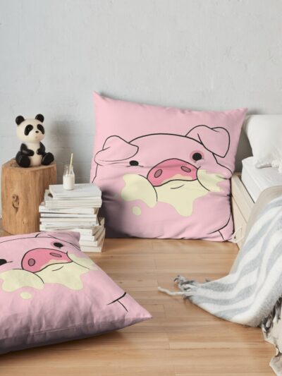 Waddles The Pig From Gravity Falls Throw Pillow Official Gravity Falls Merch