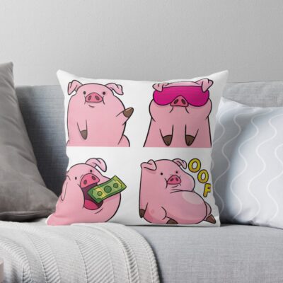 Gravity Falls - Waddles The Pig Throw Pillow Official Gravity Falls Merch