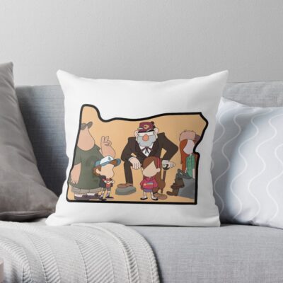 Gravity Falls Oregon Throw Pillow Official Gravity Falls Merch