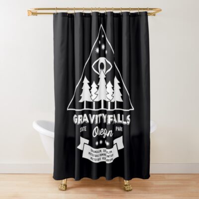 Visit Gravity Falls Gravity Falls Shower Curtain Official Gravity Falls Merch