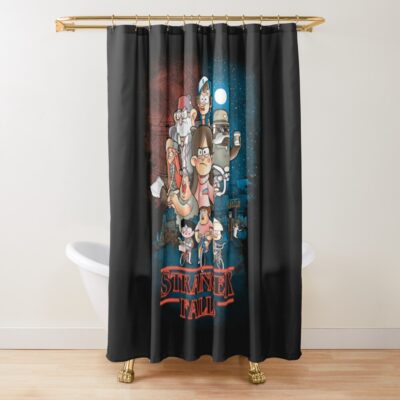 Gravity Falls T-Shirtstranger Falls Shower Curtain Official Gravity Falls Merch