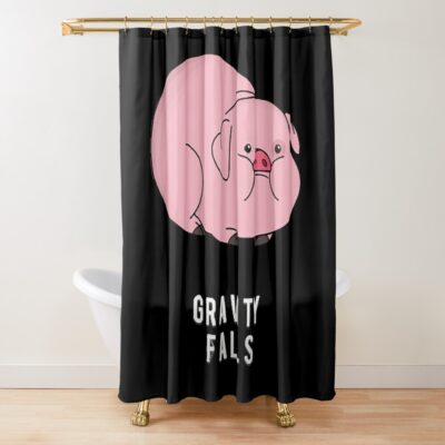 Waddles  Gravity Falls Shower Curtain Official Gravity Falls Merch