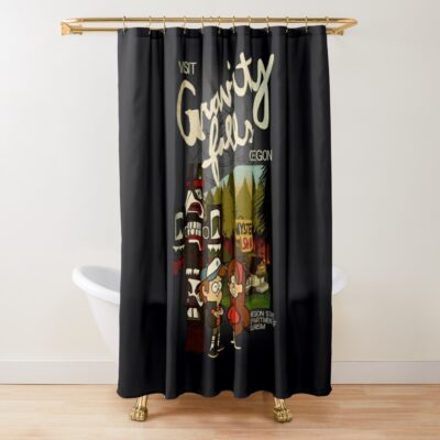 Visit Gravity Falls Shower Curtain Official Gravity Falls Merch