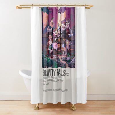 Gravity Falls Minimalist Shower Curtain Official Gravity Falls Merch