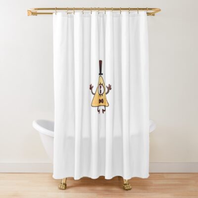 Gravity Falls Bill Cipher Shower Curtain Official Gravity Falls Merch