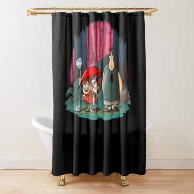 My Neighbours Shower Curtain Official Gravity Falls Merch