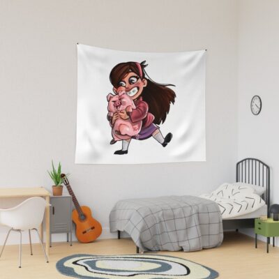 Gravity Falls T-Shirtfanart Mabel And Waddles - Gravity Falls Tapestry Official Gravity Falls Merch