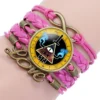 kf H1d55a5916aa2493b99dd24f43b9fdff0D Cartoon Gravity Falls Bill Cipher Figure Toys Gravity Falls Bracelet Bill Cipher Keychains Action Figure Decoration - Gravity Falls Store